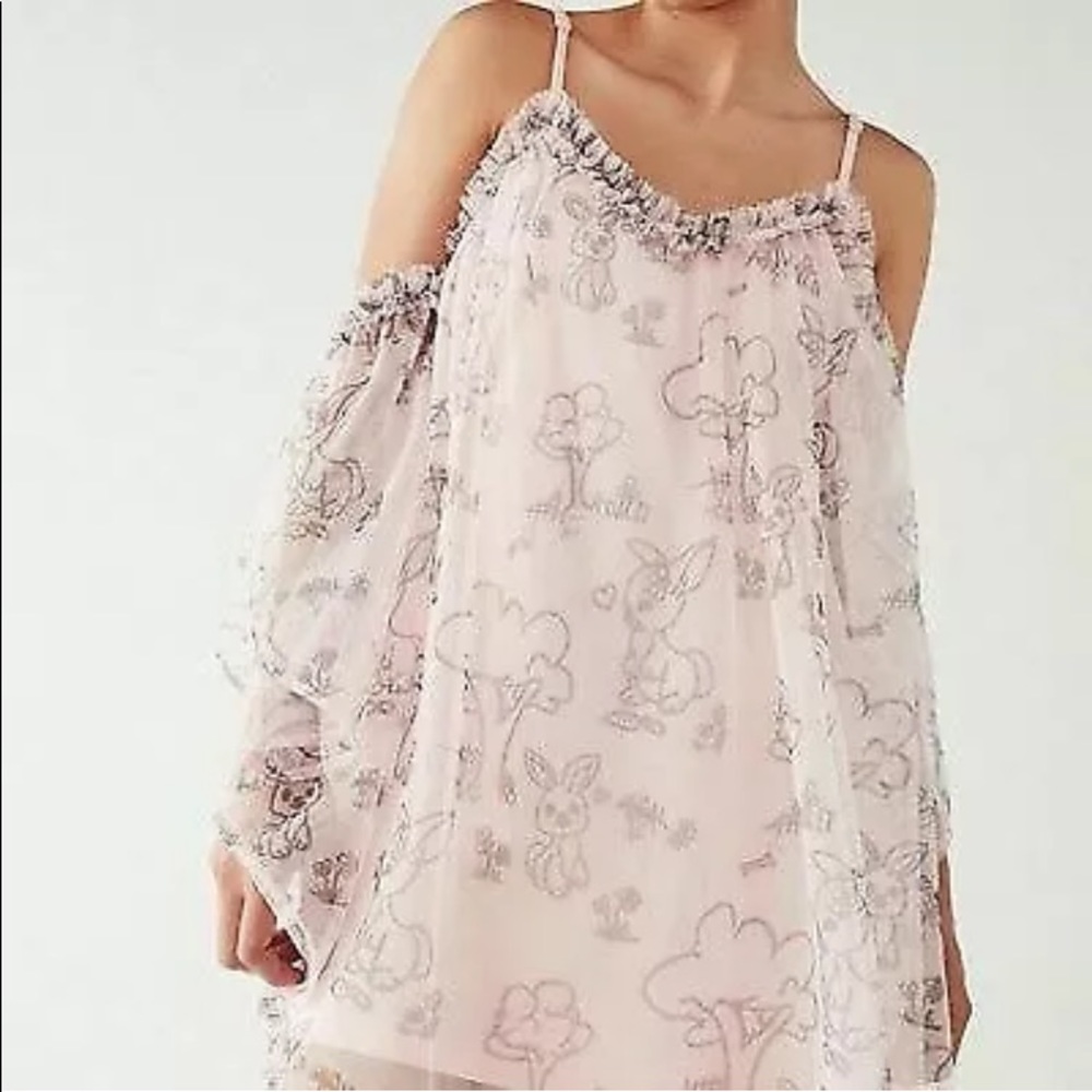 Urban Outfitters NICOPANDA Pink Mesh Mini Tavi - L